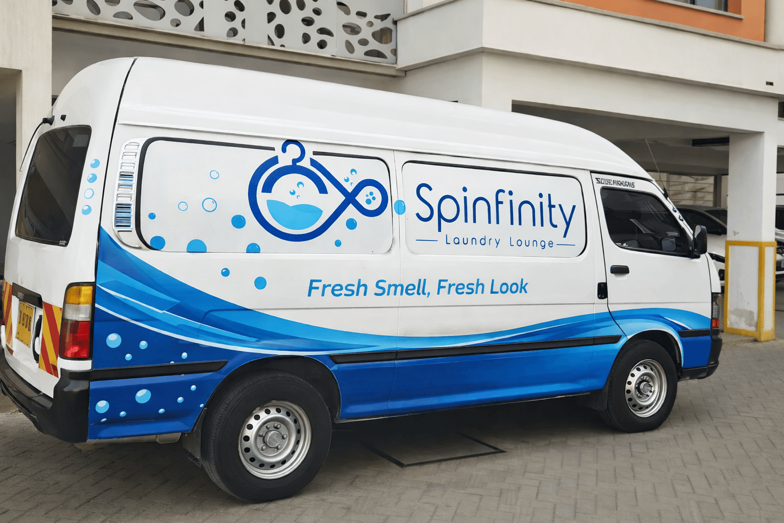 Spinfinity delivery van